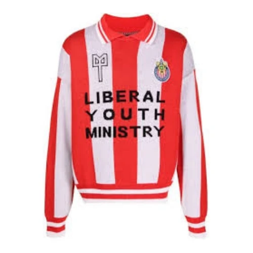 LIBERAL YOUTH MINISTRY x Chivas de Guadalajara ストライプ ニットポロシャツ