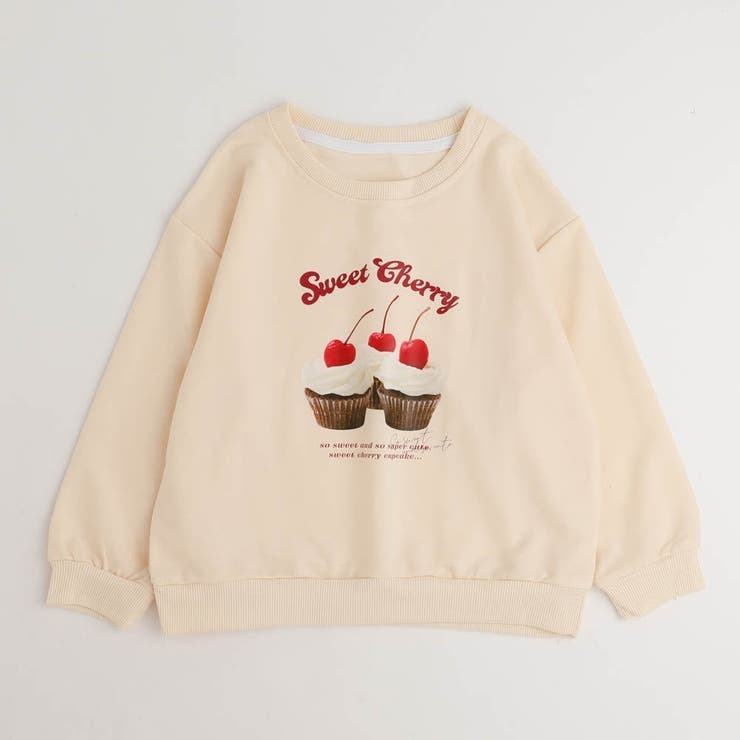 URBAN CHERRY チェリーカップケーキプリント裏毛トレーナー