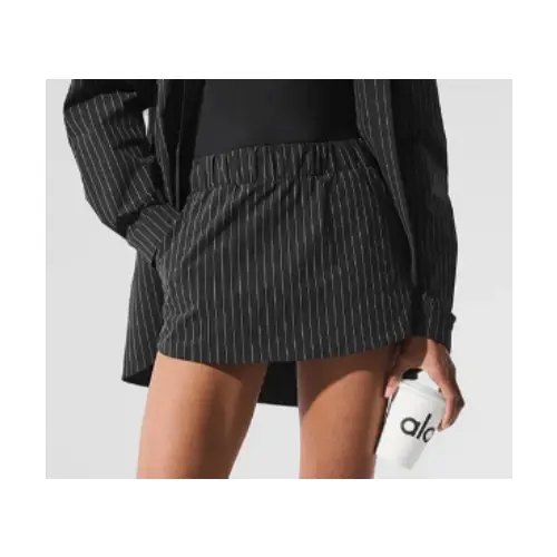 Alo Yoga Pinstripe Daylight Mini Skirt