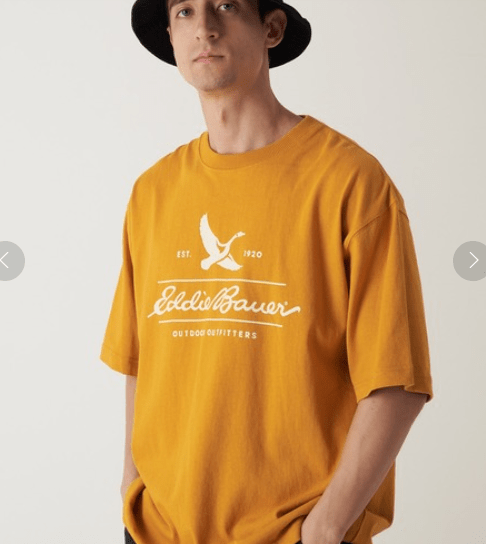 Eddie Bauer クラシック ロゴプリント 半袖 Tシャツ