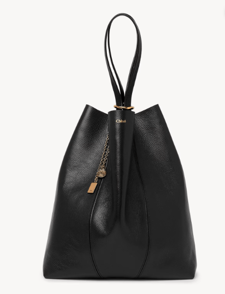 Chloé グレインレザー製Chloé Spinラージトートバッグ