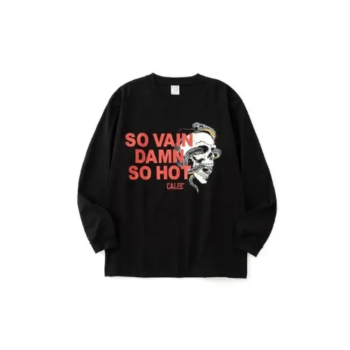 CALEE SNAKE SKULL LOGO DROP L/S TEE