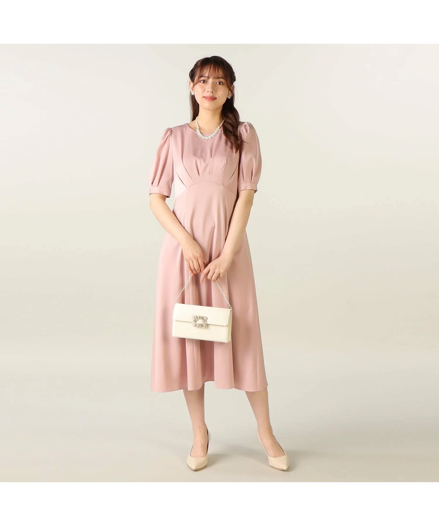 LAISSE PASSE 《お呼ばれドレス》バックレースアップドレス