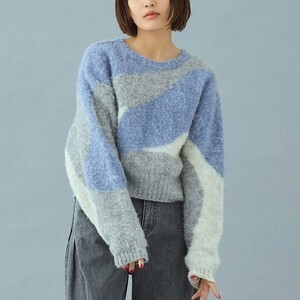 PUBLIC TOKYO シャギージャガードニット
