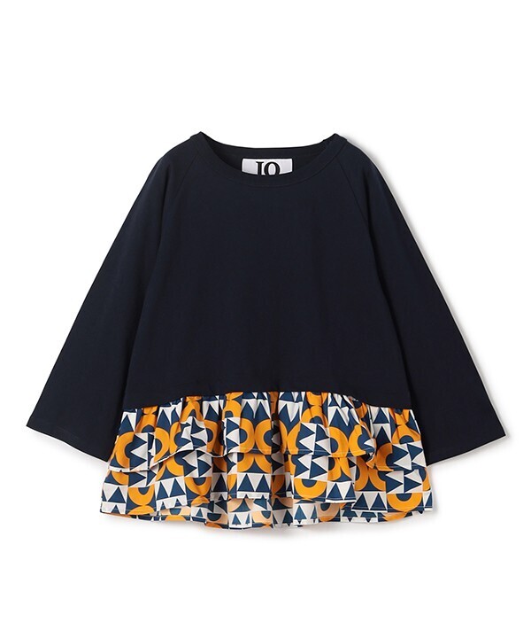 CLOUDY Cut and Sew with Textile Pattern Frilled Hem