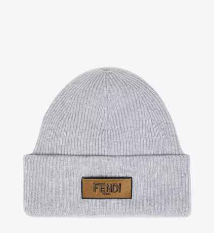 FENDI ビーニー グレーウール ハット