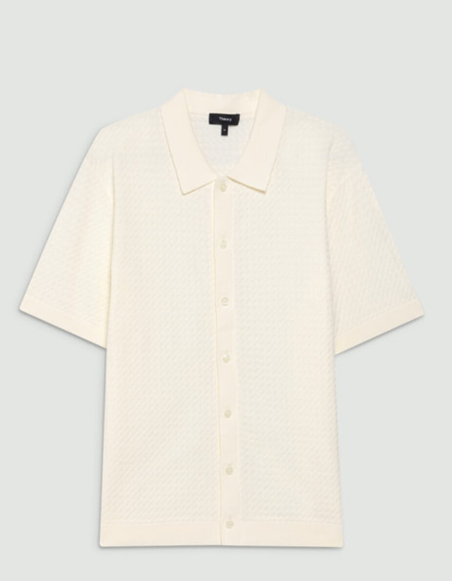Theory Tactile Cotton Cairn Shirt Cardigan