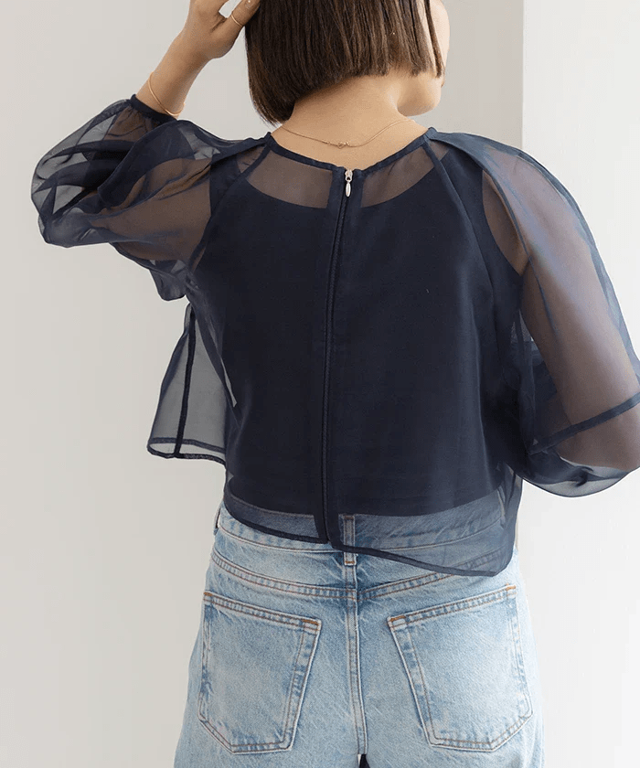 Jolie Mallette Multiway Sheer Pullover