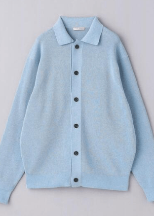 UNITED ARROWS コットン/ポリエステル アゼ ポロカーディガン