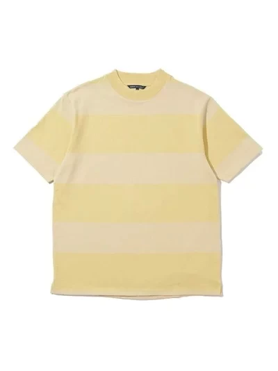 Levi's モックネックTシャツ MUTED LIME WIDE STRIPE