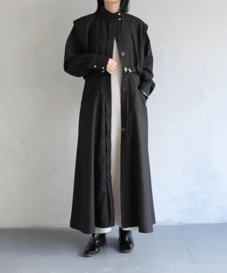 &g’aime 4WAY STANDCOLLAR TWILL COAT/988-64700