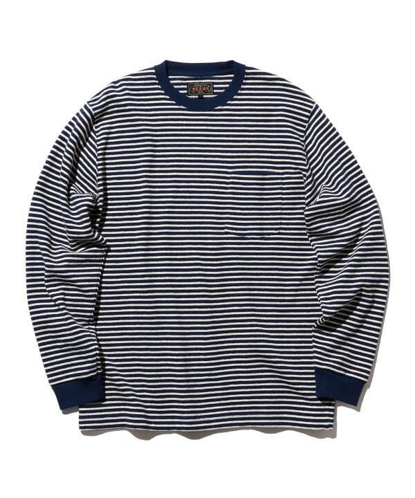 BEAMS PLUS Pocket Tee Inlay Stripe
