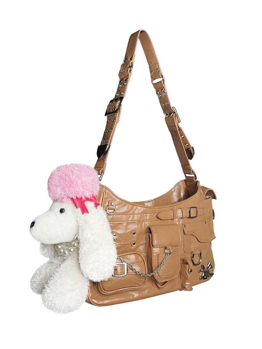 CFIERCE Leather Dor Stuffed-Toy Bag