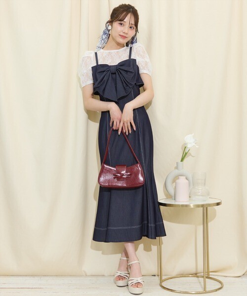 WILLSELECTION ドレープリボンマーメイドジャンスカ