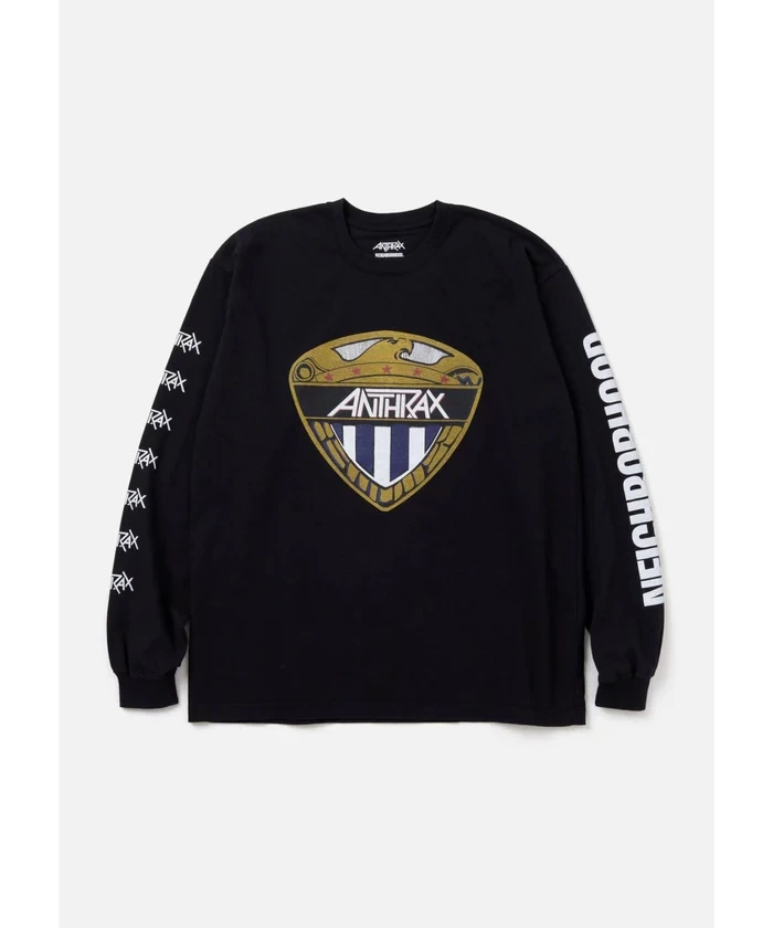 NEIGHBORHOOD NEIGHBORHOOD X ANTHRAX . TEE LS-2