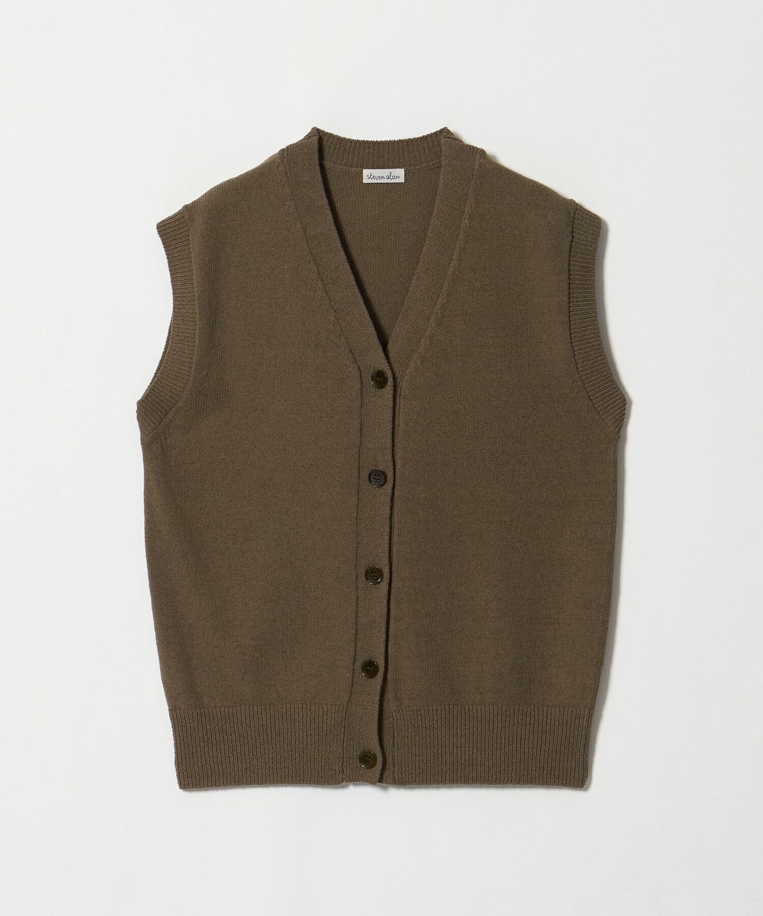 Steven Alan コットン ナイロン Vネック ベスト