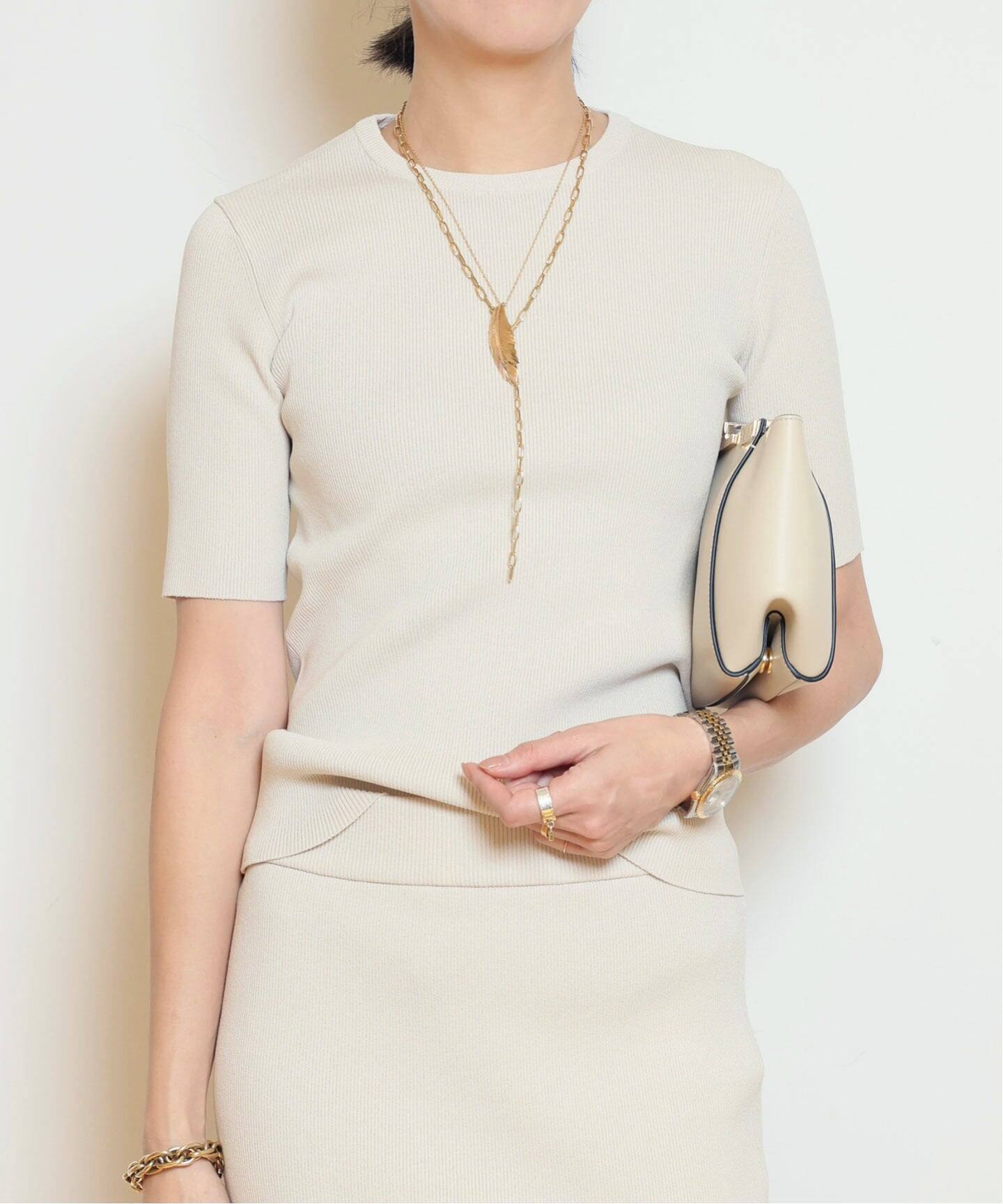 MUSE de Deuxieme Classe DINER B RIB クルーネックプルオーバー