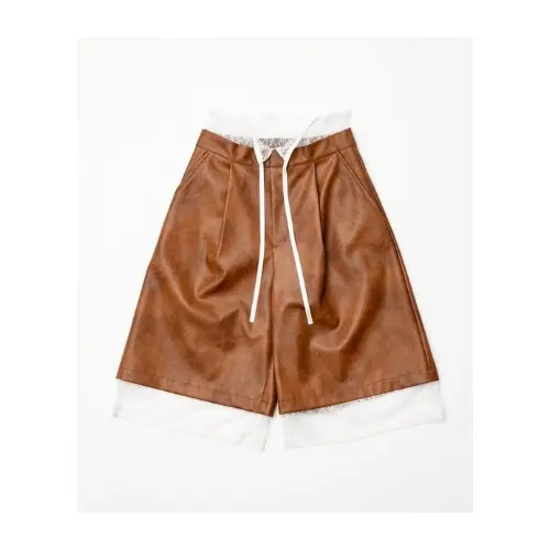What Is Heart Double waist half lace pants