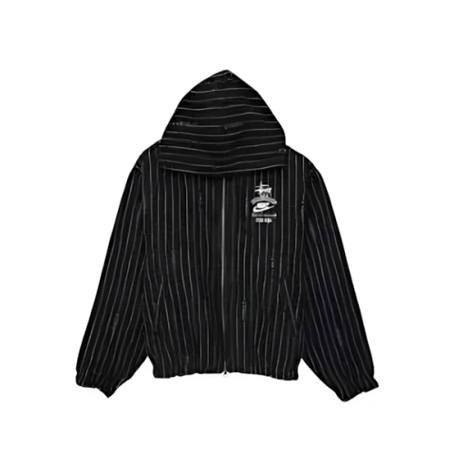 NIKE × Stussy Striped Wool Jacket