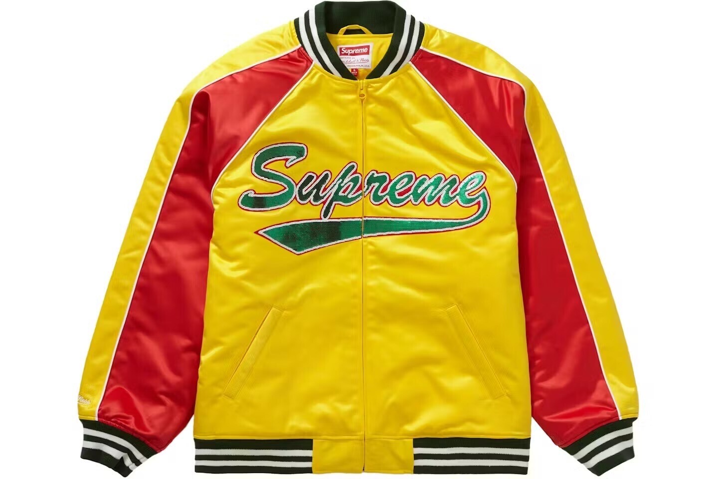 Supreme Supreme Mitchell & Ness Sequin Logo Varsity Jacket