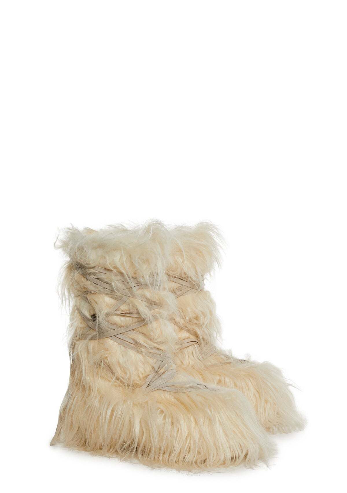 DARKER WAVS WARP FAUX FUR BOOTS