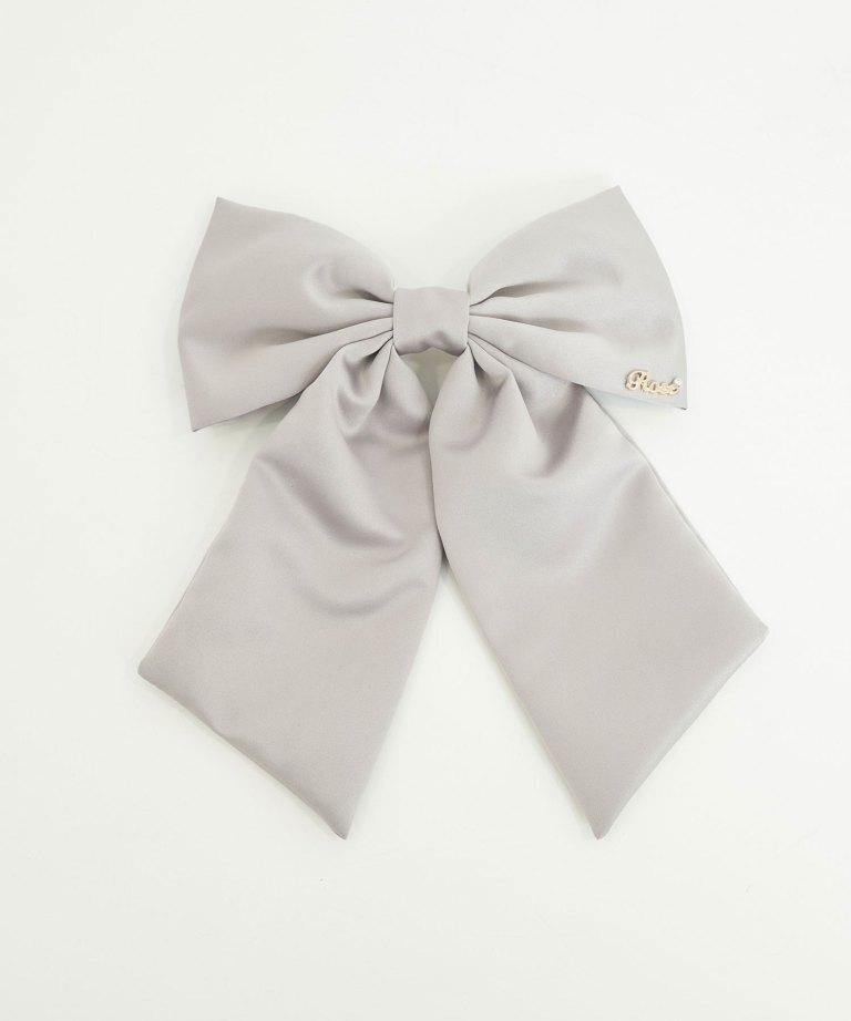 Rosé Muse satin ribbon barrette