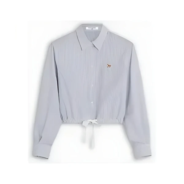 Maison Kitsune ドローストリング クロップド シャツ