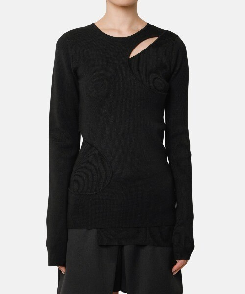 IRENE Cut Out Detail Knit tops