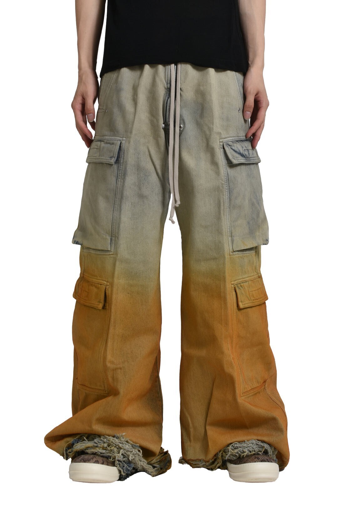 Rick Owens DRKSHDW DOUBLE CARGO JUMBO BELAS / SKY/ORANGE DEGRADE