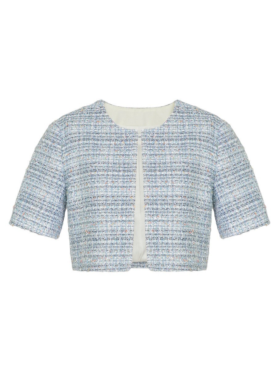 MADISONBLUE CROPPED S/S JK F.TWEED