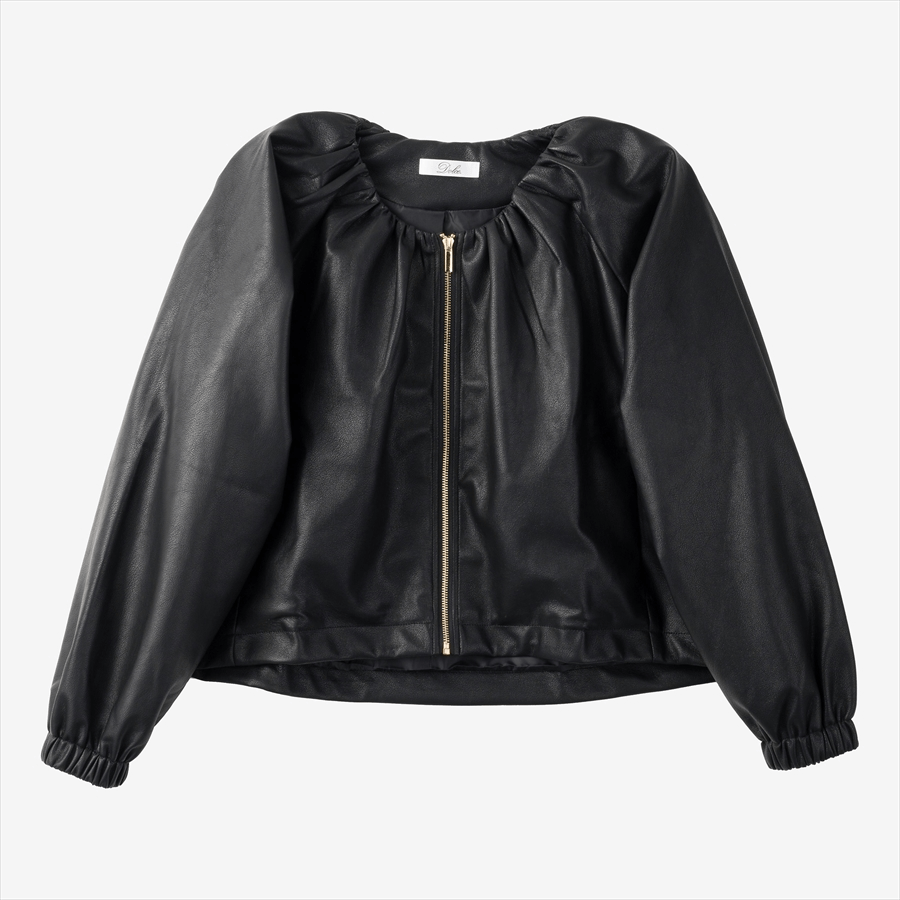 maison de Dolce. レザーライクブルゾン【black】