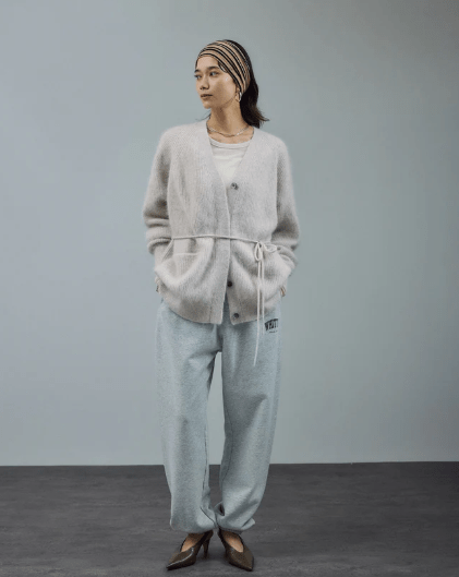 SALON adam et rope’ フォックスウールVネックニットカーディガン