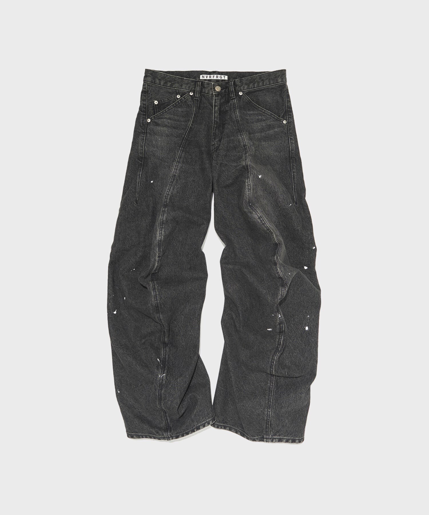 NVRFRGT 別注 TWISTED CURVED LEG JEANS