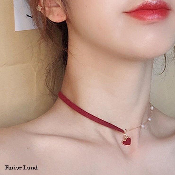 Futier Land ハート チョーカー ネックレス