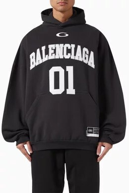 Balenciaga Basketball Large-fit Hoodie in Cotton