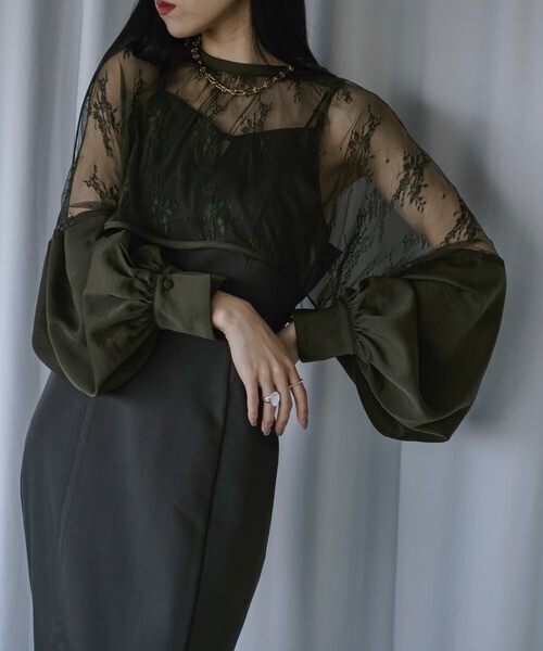 Ezick Lady set レーストップドレス