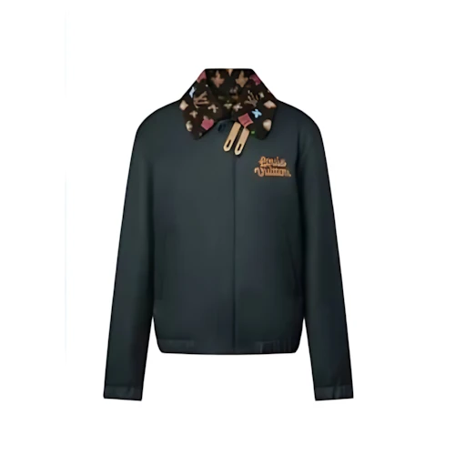 LOUIS VUITTON コットンアビエイタージャケットウィズモノグラムフリースカラー