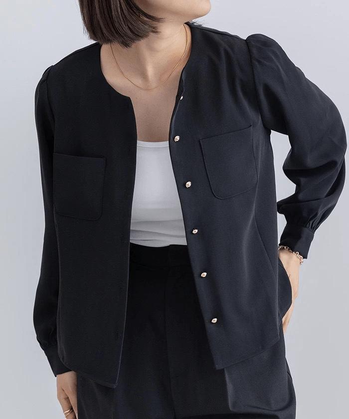 Jolie Mallette Chest Pocket Blouse