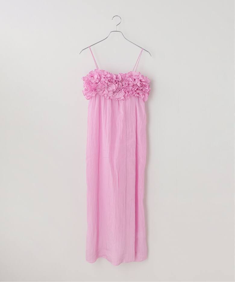 GANNI Shiny Tech Strap Midi Dress