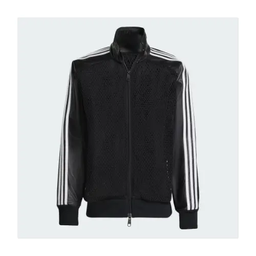 adidas × Jeremy Scott フェイクレザー メッシュ トラックトップ