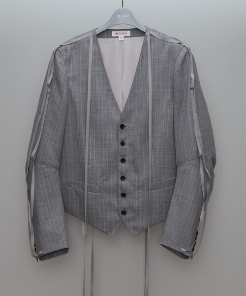 MASU COLLARLESS BONE JACKET