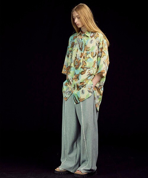 MAISON SPECIAL Crush Sweat Prime-Wide Pin tuck Easy Pants