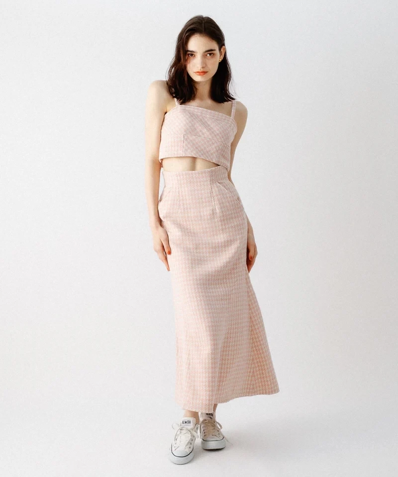 ME COUTURE ハウンドトゥースセットマーメイドスカート