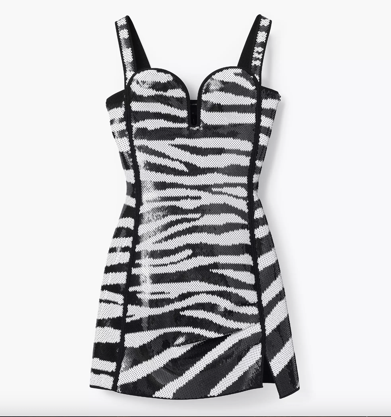 MARC JACOBS ゼブラ グロッシー ニット シークイン ドレス