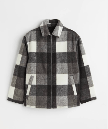 H&M シャギーウール混成シャケット