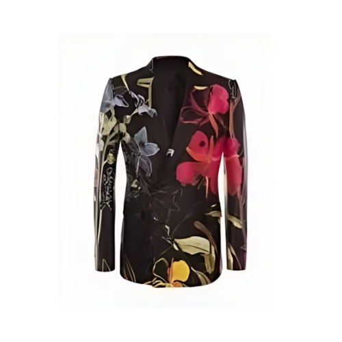 Alexander McQueen Floral Double-Breasted Wool & Silk Jacket
