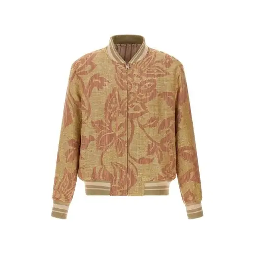 ETRO フローラルプリント リネン ボンバージャケット