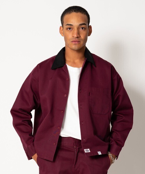 BEDWIN & THE HEARTBREAKERS DICKIES Ex.L/S OPEN COLLAR SHIRT 'AARON'