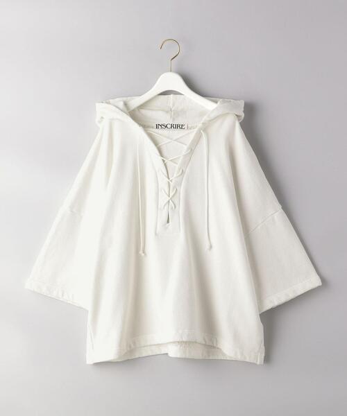 INSCRIRE ウラケ レースアップ パーカー