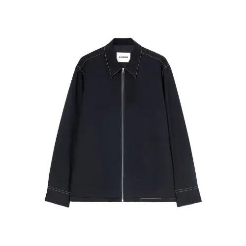 Jil Sander テクノ ギャバジン ジップアップシャツ